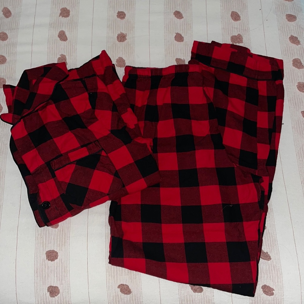 Women’s Red Buffalo Check Pajamas Set
